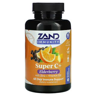 Zand, Immunity, Super C+ Elderberry with Zinc/Vitamin D3, 60 Tablets