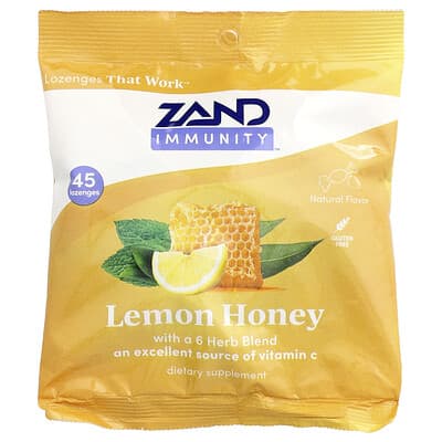 Zand, Body Defense™, Lemon Honey Lozenges, 45 Tablets