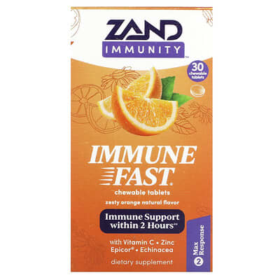 Zand, Rapid Body Resistance, Citrus Flavor, 30 Chewable Tablets