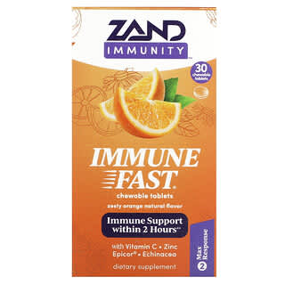 Zand, Immune Fast, пикантный апельсин, 30 жевательных таблеток