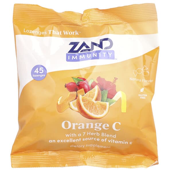 Zand Immunity, Orange C, Natural, 45 Lozenges