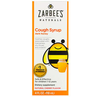 Zarbee's, Children's Cough Syrup, Dark Honey, For Children 12 Months+, Natural Cherry Flavor, 4 fl oz (118 ml)