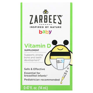 Zarbee's‏, "תינוק, ויטמין D, ‏14 מ""ל (0.47 אונקיות נוזל)"
