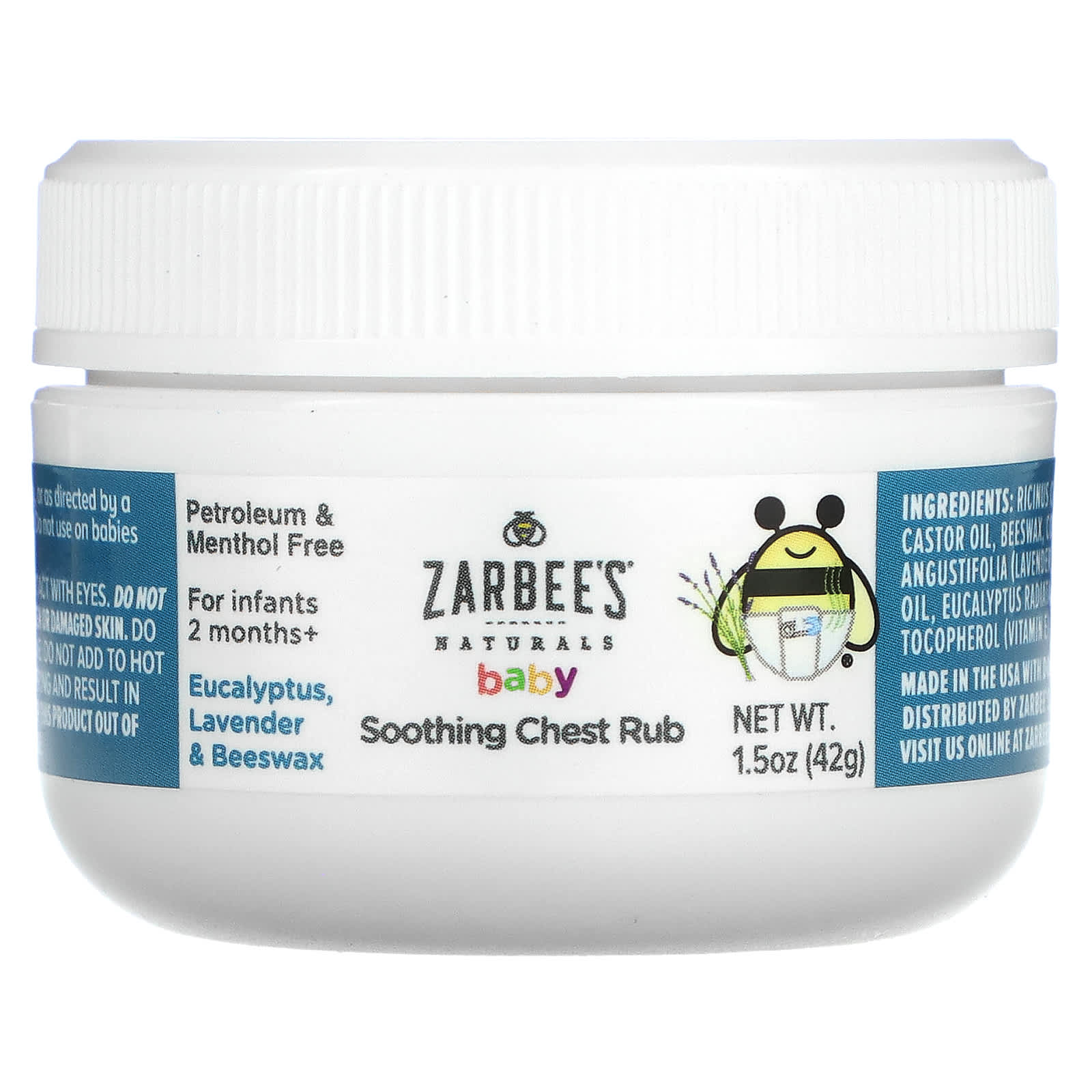 Zarbee's, Naturals, Baby, Soothing Chest Rub with Eucalyptus, Lavender