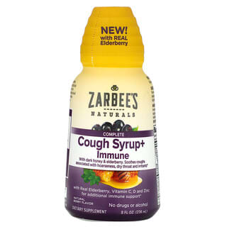 Zarbee's, Xarope Completo para Tosse + Imunológico, Baga Natural, 8 fl oz (236 ml)