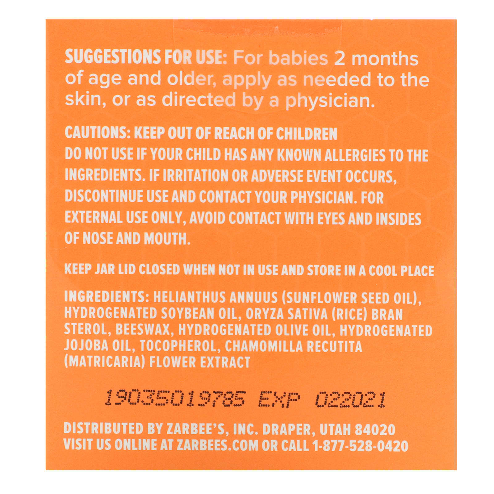 Zarbee's, Baby, Soothing Face Balm, 1.75 oz (49.6 oz)