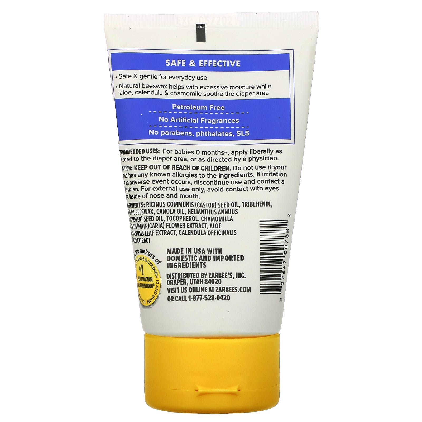 Zarbee's, Baby, Daily Bottom Balm, 4 oz (113 g)