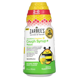 Zarbee's, Children's Daytime, Cough Syrup + Mucus, 2-6 Years, Natural Mixed Berry, 4 fl oz (118 ml)