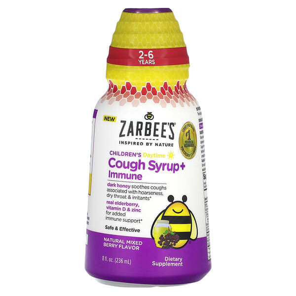 Zarbee's, Children's Daytime Cough Syrup + Immune, 26 Years, Natural