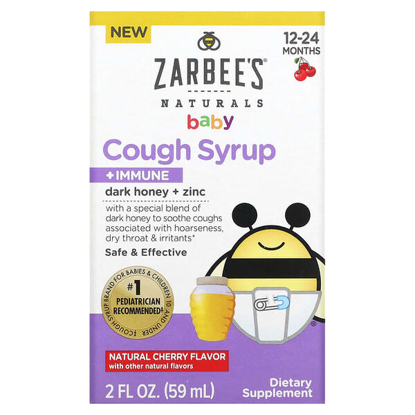 Zarbees, Baby, Cough Syrup + Immune, 1224 Months, Natural Cherry, 2 fl