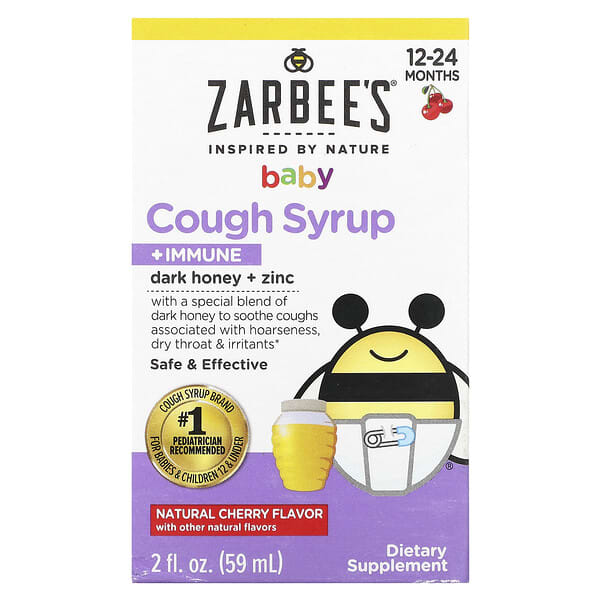 Zarbee's, Baby, Cough Syrup + Immune, 1224 Months, Natural Cherry, 2