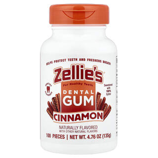 Zellie's, Dental Gum, Cinnamon, 100 Pieces