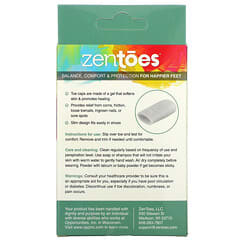 ZenToes, Gel Toe Caps, Small, Grey, 2 Pack