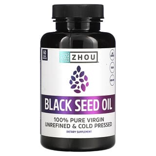 Zhou Nutrition, 黑籽油，60 粒素食胶囊