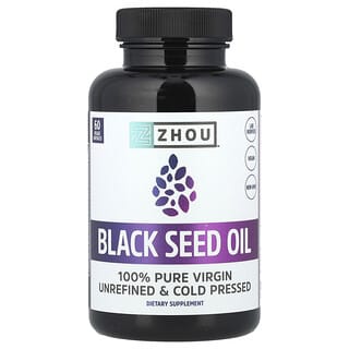 Zhou Nutrition, Black Seed Oil, 60 Veggie Capsules