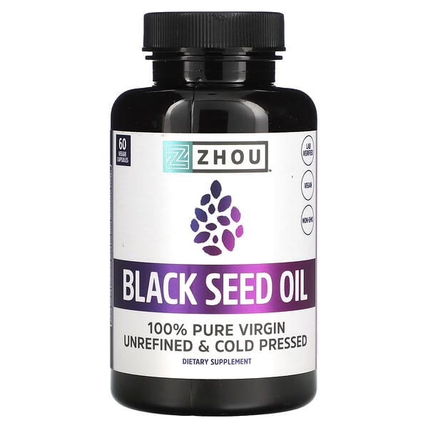Zhou Nutrition, 黑籽油，60 粒素食膠囊