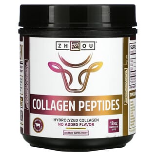 Zhou Nutrition, Peptides de collagène, Collagène hydrolysé, Sans arôme ajouté, 510 g