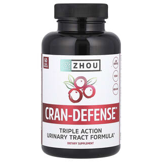 Zhou Nutrition, Cran-Defense™, засіб для здоров’я сечових шляхів, 60 рослинних капсул