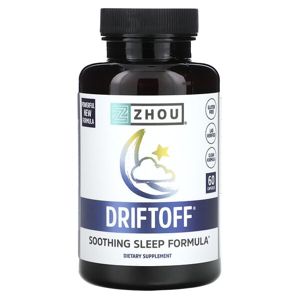 Zhou Nutrition Driftoff, Soothing Sleep Formula, 60 Capsules
