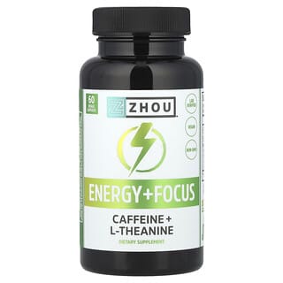 Zhou Nutrition, Energy + Focus, 60 Veggie Capsules