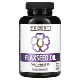 Zhou Nutrition, Flaxseed Oil, Cold-Pressed, 100 Softgels