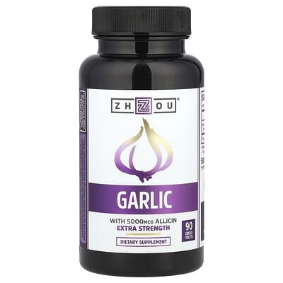 Zhou Nutrition, Garlic Extra Strength, 415 mg, 90 Coated Tablets