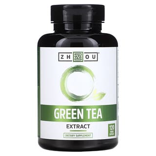 Zhou Nutrition, مستخلص الشاي الأخضر، 120 كبسولة نباتية