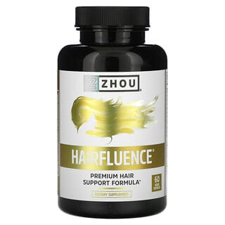 Zhou Nutrition, Hairfluence, fórmula premium para el crecimiento del cabello, 60 cápsulas vegetales