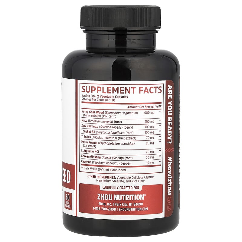 Horny Goat Weed, Sexual Energy Complex, 60 Veggie Capsules