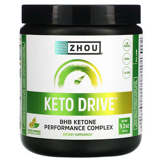 Zhou Nutrition, Keto Drive، الماتشا وعصير الليمون، 9.2 أونصة (263 جم)