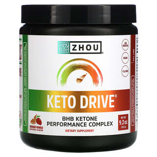 Zhou Nutrition, Keto Drive، مانجو وبرتقال، 8.29 أوقية (235 غرام)