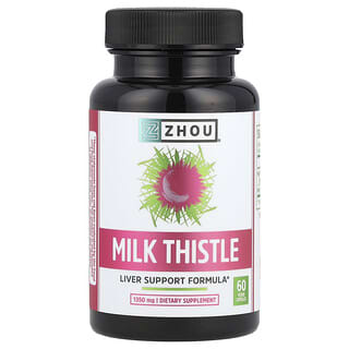 Zhou Nutrition, Milk Thistle, Mariendistel, 1.350 mg, 60 vegetarische Kapseln (450 mg pro Kapsel)