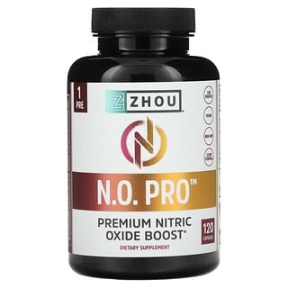 Zhou Nutrition‏, N.O. Pro, פרימיום בוסט תחמוצת חנקן, 120 כמוסות