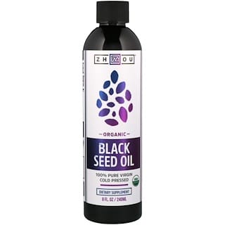 Zhou Nutrition, Organic, 100% Pure Virgin Black Seed Oil, Cold Pressed, 8 fl oz (240 ml)