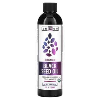 Zhou Nutrition, Organic Black Seed Oil, Cold Pressed, 8 fl oz (240 ml)