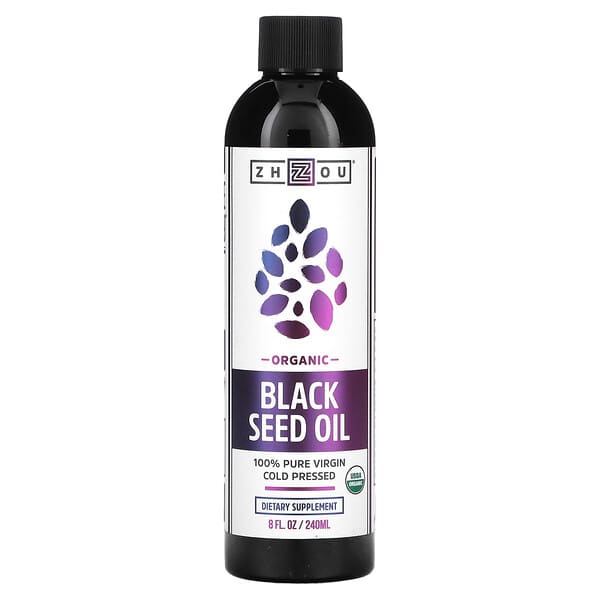Zhou Nutrition, Organic Black Seed Oil, Cold Pressed, 8 fl oz (240 ml)