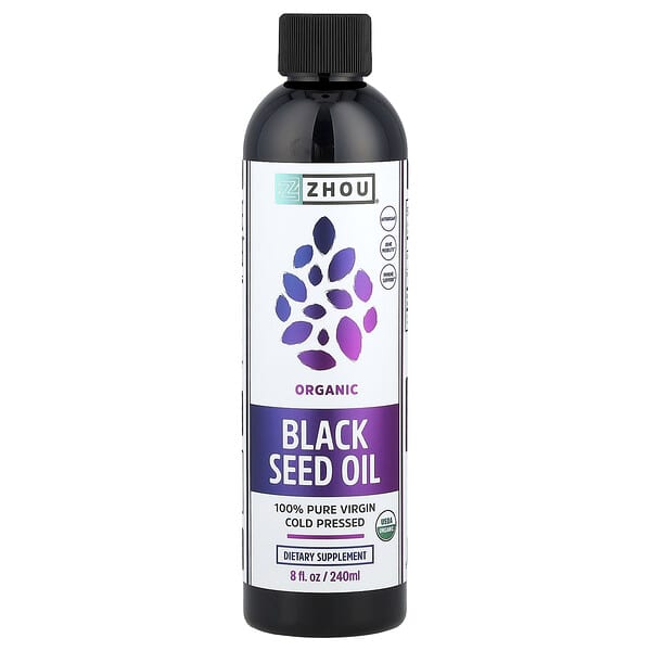 Organic Black Seed Oil, Cold Pressed, 8 fl oz (240 ml)