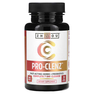Zhou Nutrition, Pro-Clenz, комплексное очищение за 7 дней, 30 растительных капсул