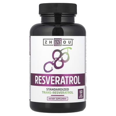 Zhou Nutrition, Resveratrol, 60 Vegetarian Capsules