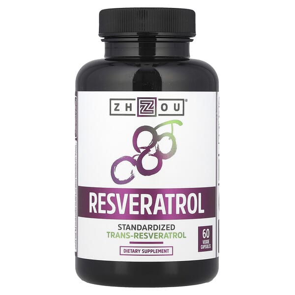 Resveratrol, 60 Veggie Capsules (500 mg per Capsule)