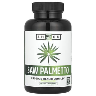 Zhou Nutrition, Saw Palmetto, Complexo para a Saúde da Próstata, 100 Cápsulas