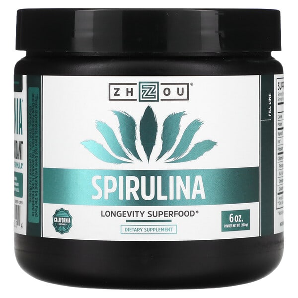 Zhou Nutrition, Spirulina, Longevity Superfood, 6 oz (170 g)