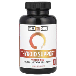 Zhou Nutrition, Thyroid Support with Iodine, 60 Veggie Capsules