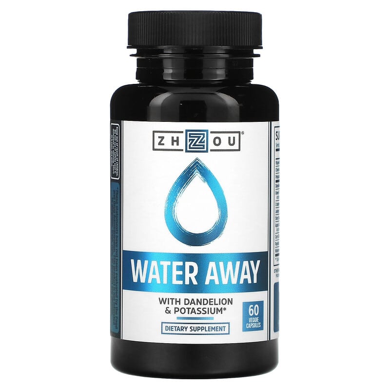 Water Away with Dandelion Potassium 60 Veggie Capsules