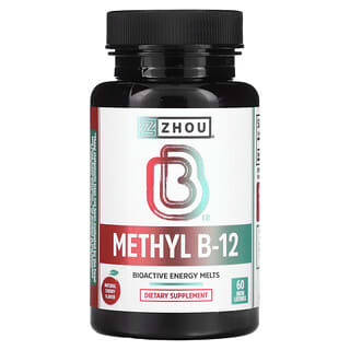 Zhou Nutrition, Methyl B-12, natürliche Kirsche, 60 Mikro-Lutschtabletten