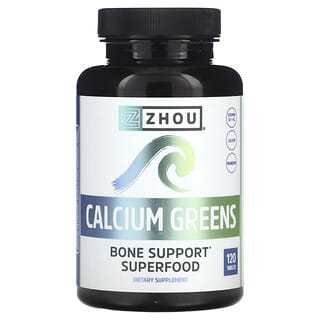 Zhou Nutrition, Cálcio Verdes, 120 Comprimidos