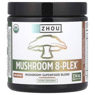 Zhou Nutrition, Mushroom 8-Plex™ Powder, Unflavored, 2.14 oz (60 g)