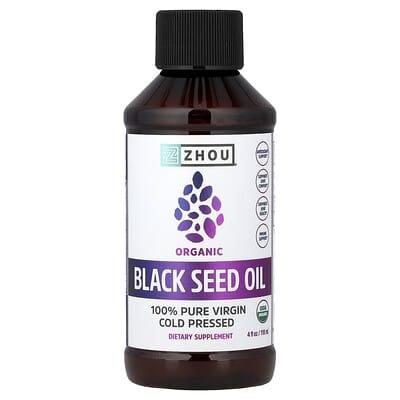 Zhou Nutrition, Organic Black Seed Oil, 4 fl oz (118 ml)
