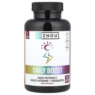 Zhou Nutrition, Daily Boost, 30 вегетарианских капсул