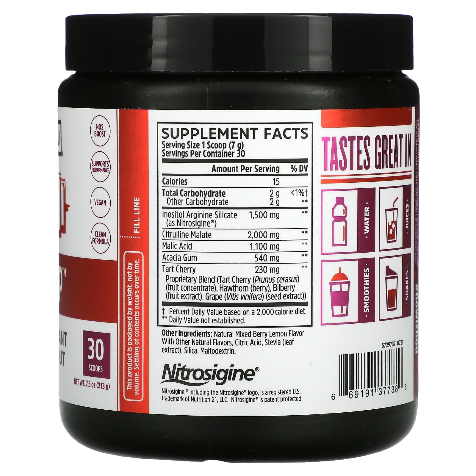 Zhou Nutrition, Lite Up, NonStimulant PreWorkout, Berry Lemonade, 7.5